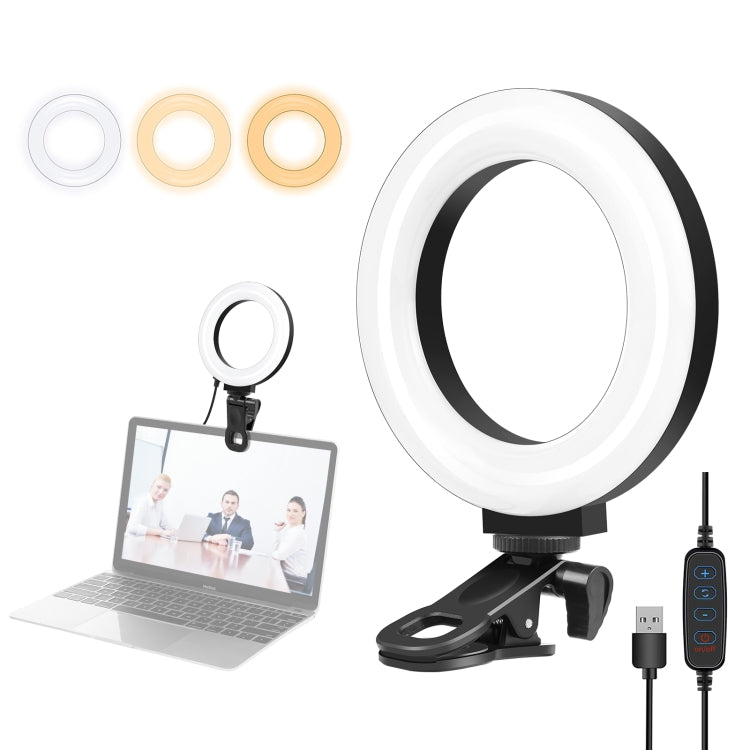 PULUZ 4.7 inch 12cm Ring Selfie Light 3 Modes USB Dimmable Dual Color Temperature Curved LED Vlogging Photography Video Lights with Clip Stand for Monitor, 4.7 inch+Clip PULUZ 4.7 inch 12cm Ring Selfie Light 3 Modes USB Dimmable Dual Color Temperature Curved LED Vlogging Photography Video Lights with Clip Stand for Monitor, 4.7 inch+Clip